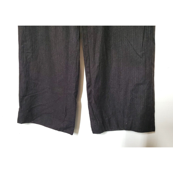 Loro Piana Italy Womens 42 Wool Pants Brown Trousers Wide Leg Crop Luxury - Picture 2 of 12